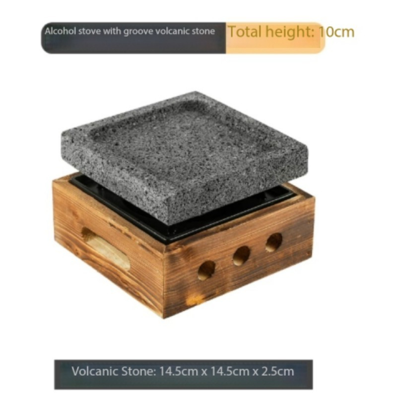 Grooved Dense Hole Volcanic Ro - Teppanyaki Grill Table recension och pris