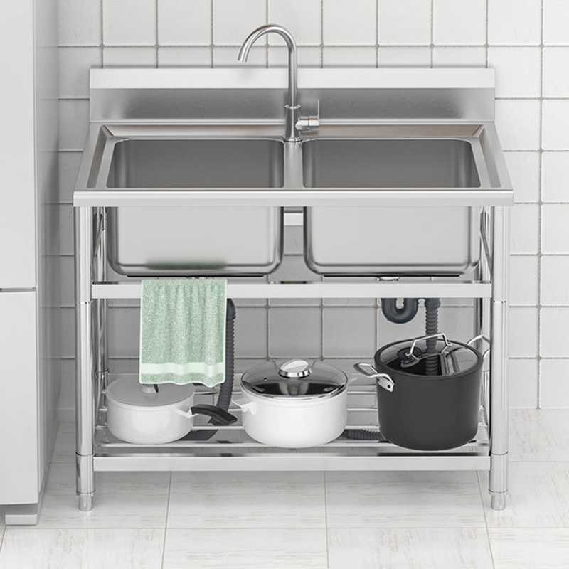 2026-stainless steel pool kitc - Commercial Kitchen Double Sink recension och pris