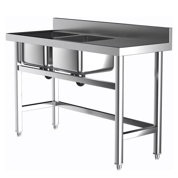 Commercial Hotel Kitchen Equip - Commercial Kitchen Double Sink recension och pris
