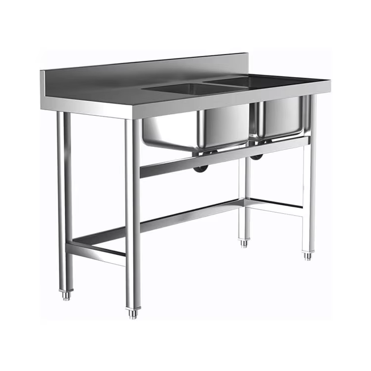 Commercial Hotel Kitchen Equip - Commercial Kitchen Double Sink recension och pris