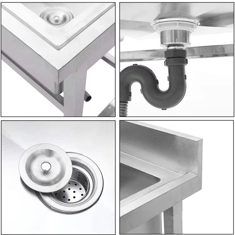 Commercial Hotel Kitchen Equip - Commercial Kitchen Double Sink recension och pris