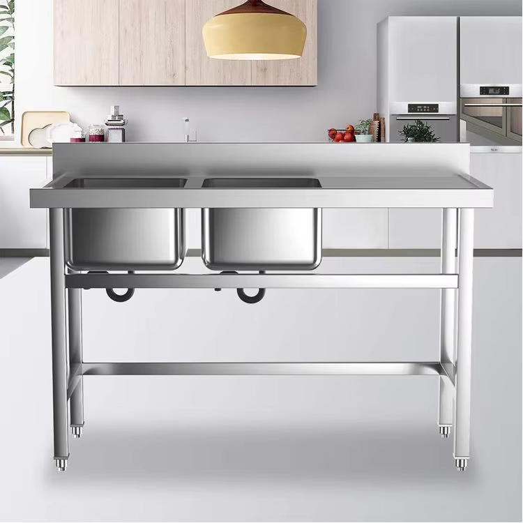 Commercial Hotel Kitchen Equip - Commercial Kitchen Double Sink recension och pris