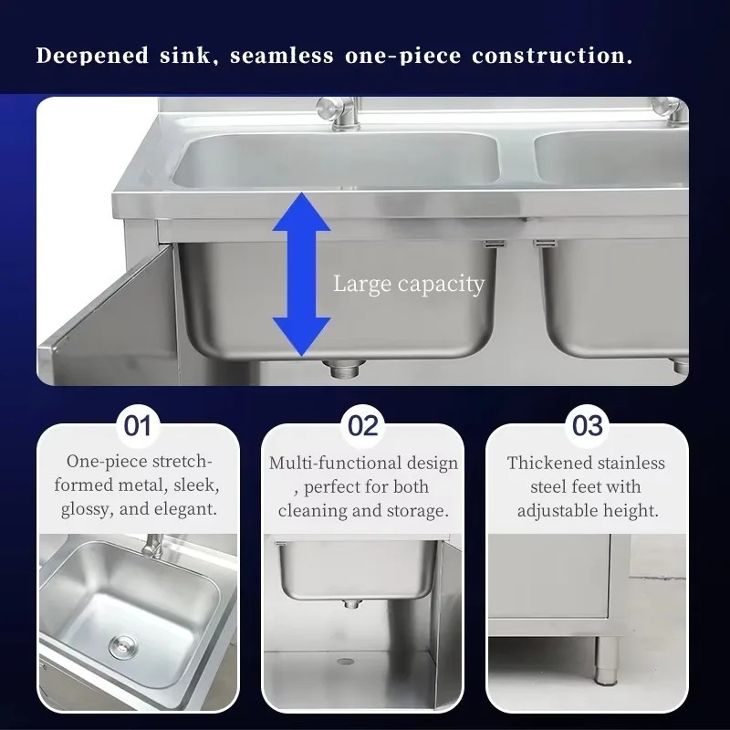 Commercial Stainless Steel Sin - Commercial Kitchen Double Sink recension och pris