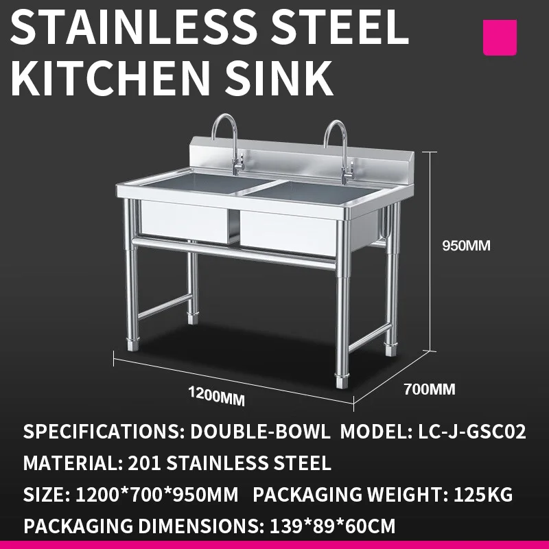 Kitchen Sink—Commercial Cafete - Commercial Kitchen Double Sink recension och pris