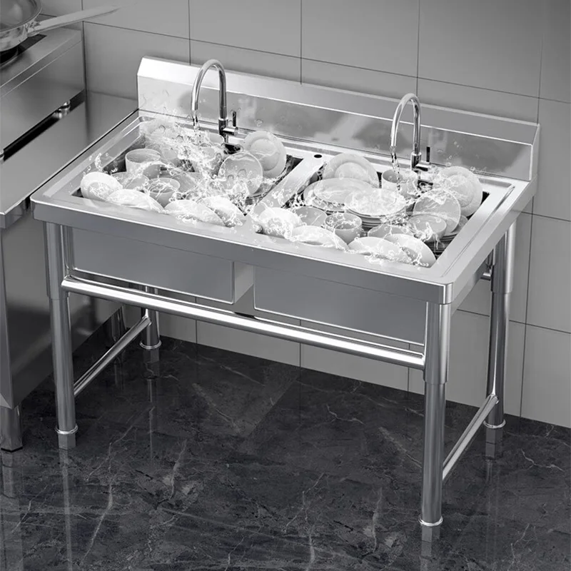 Kitchen Sink—Commercial Cafete - Commercial Kitchen Double Sink recension och pris